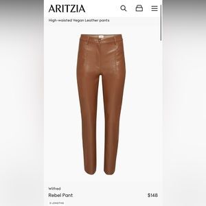 ARITZIA - Wilfred Rebel Pant / Vegan leather (worn once)